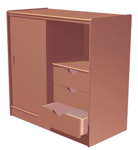 Woodcrest ADA\/Special Needs Wardrobe, 48"W